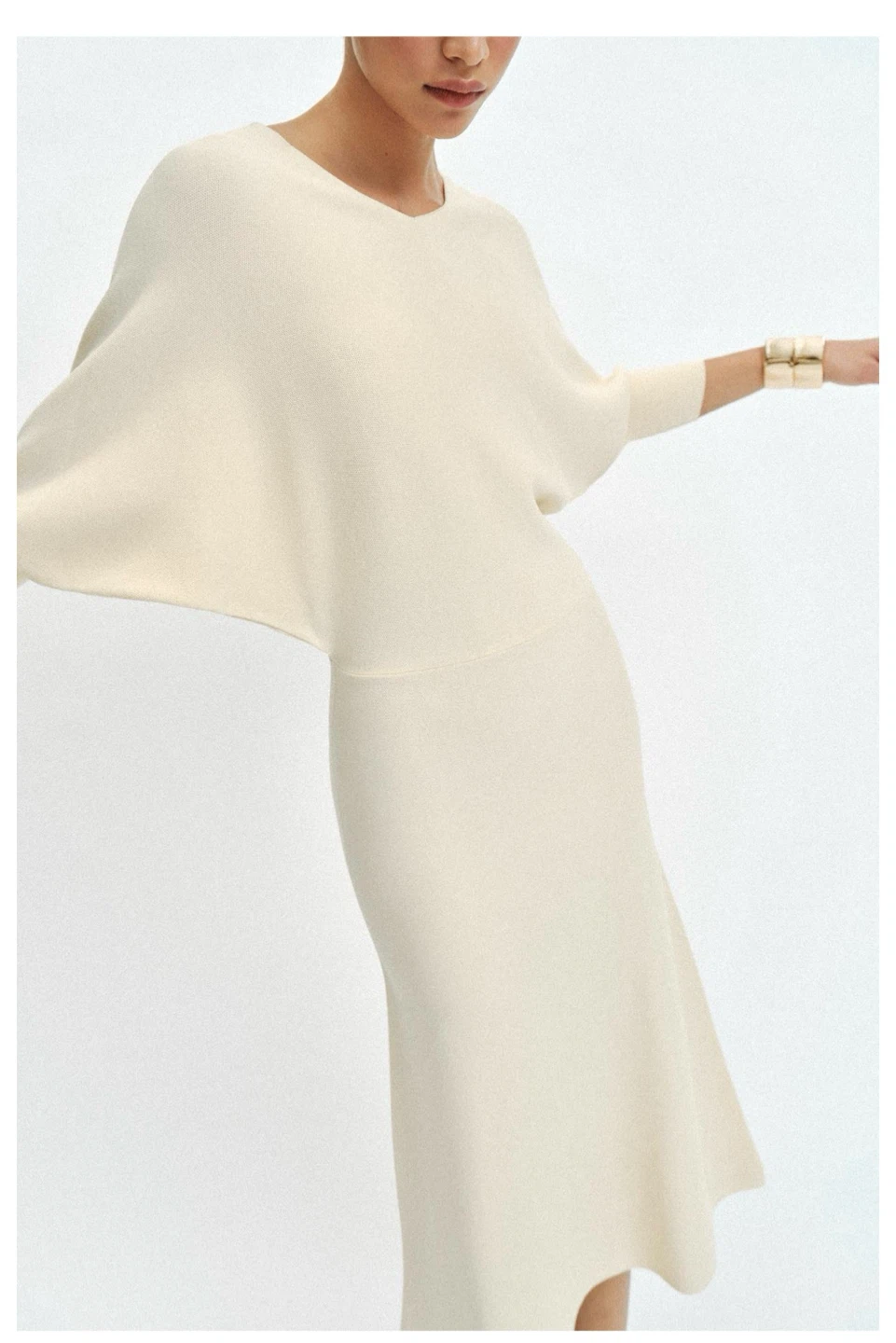 Cream Knit Zara Midi Dress - photo 2