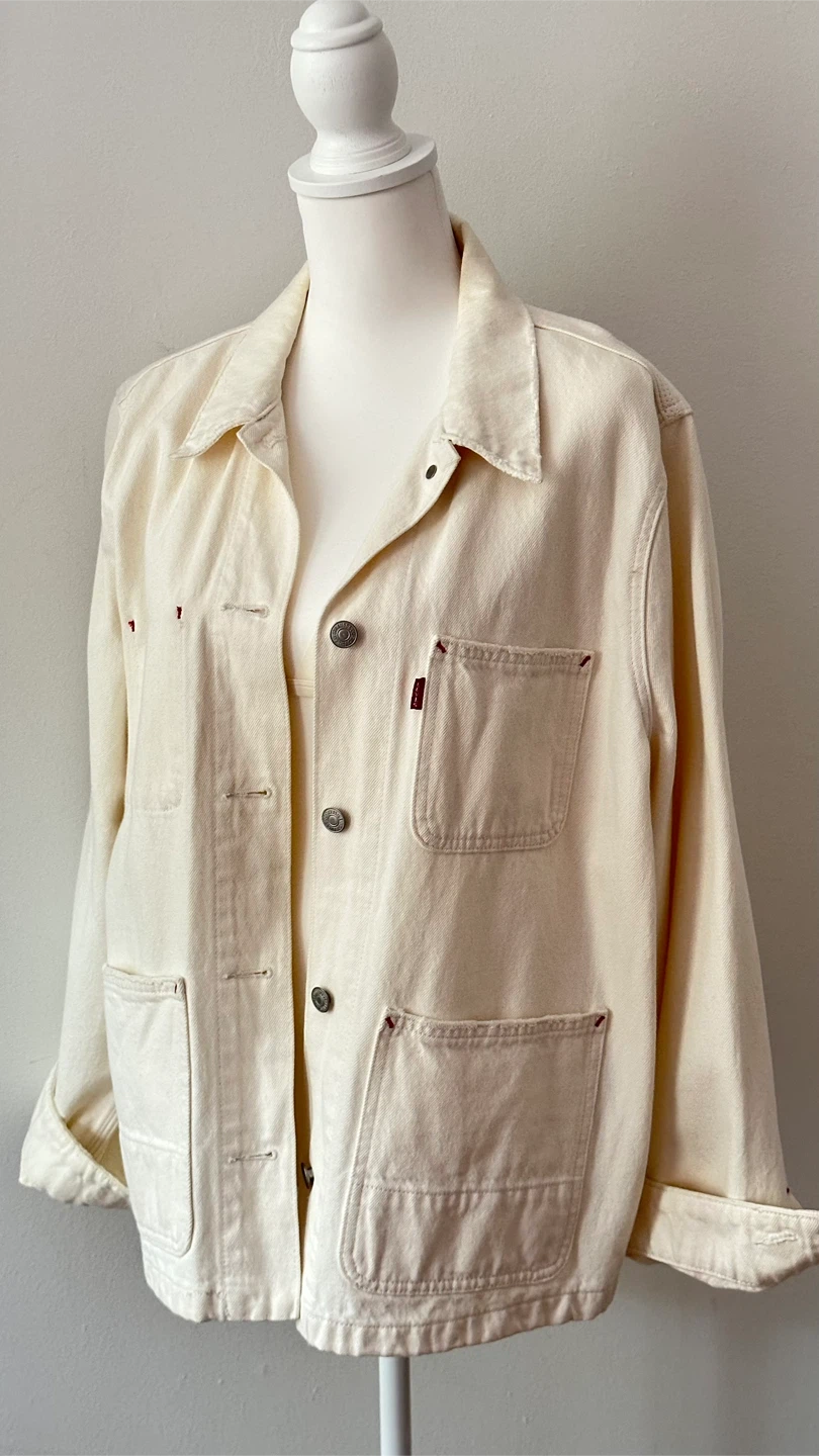 Levi's Cream Canvas Utility Jacket M
