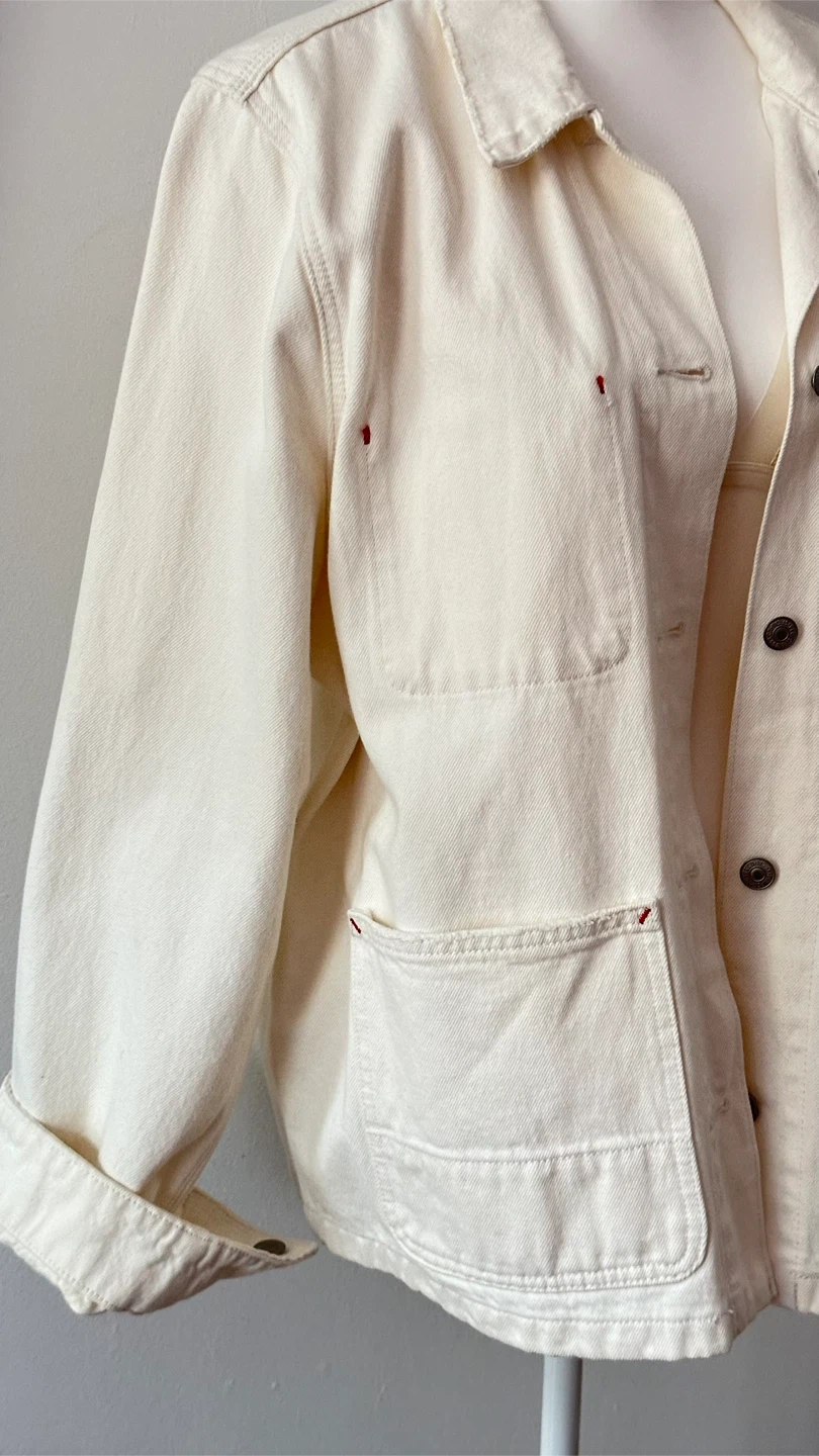 Levi's Cream Canvas Utility Jacket M - photo 4