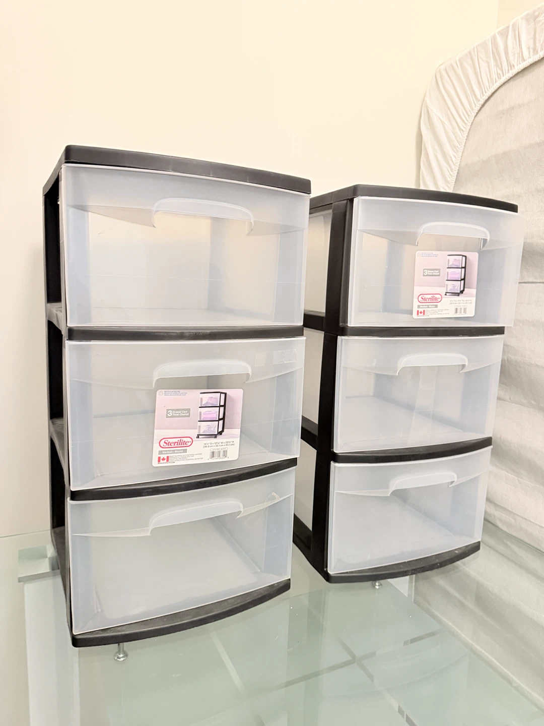 2 sets - 3-drawer storage unit