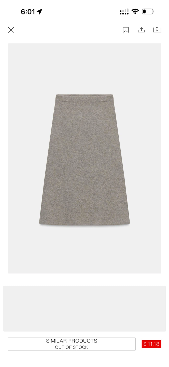 Zara Knit Midi Skirt - White - Size M - photo 2