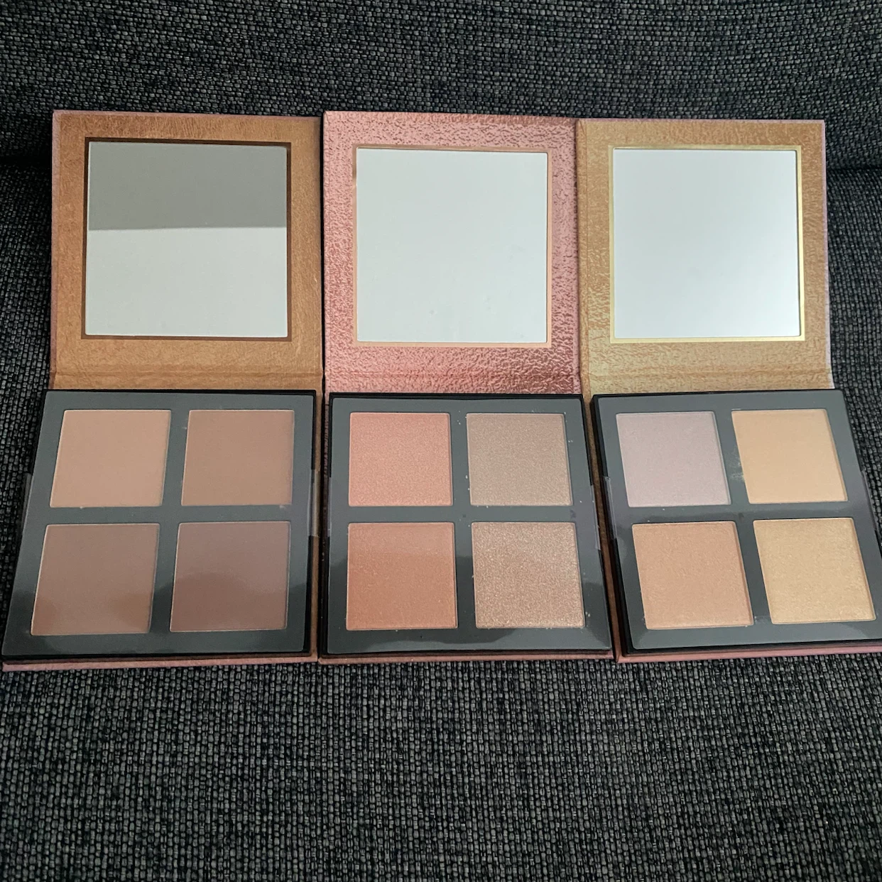 Essence bronzing, highlighter, sunlighter palettes