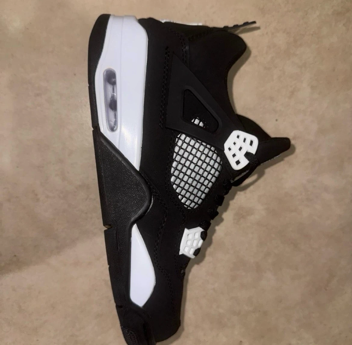Jordan Air 4 Retro Black White Sneakers - photo 2