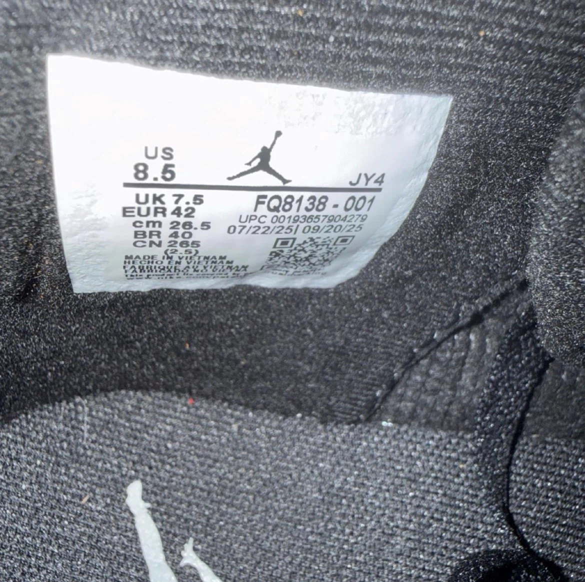 Jordan Air 4 Retro Black White Sneakers - photo 3