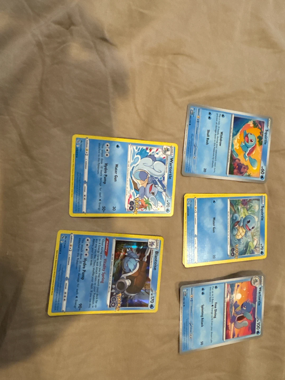 Squirtle  wartortle and blastoise