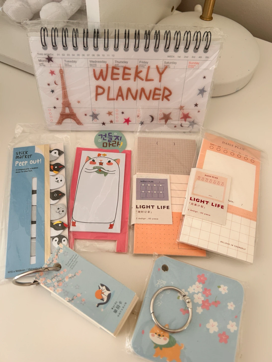 Weekly Planner and Stationery Set