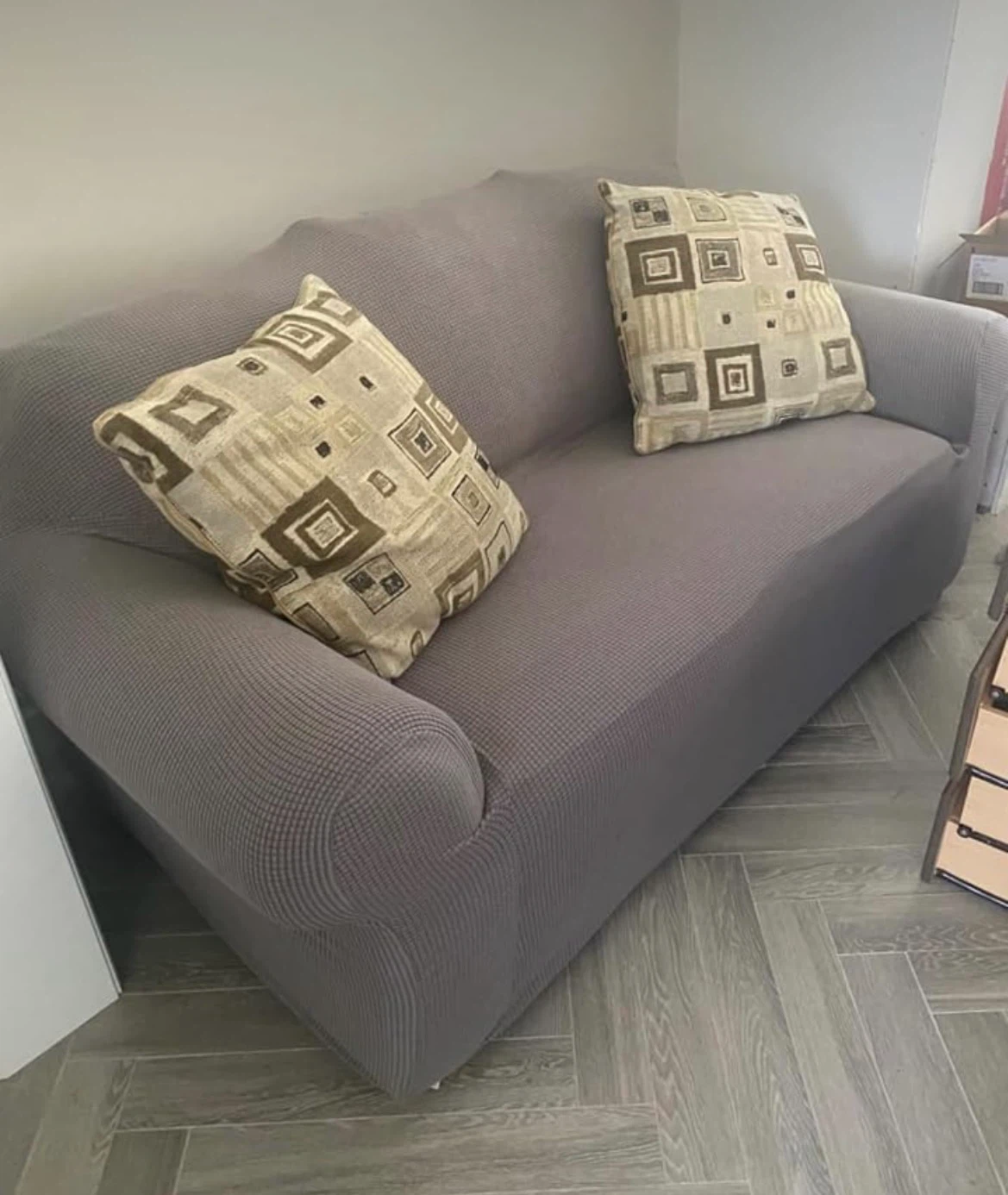 Taupe Sofa Cover - Medium Size