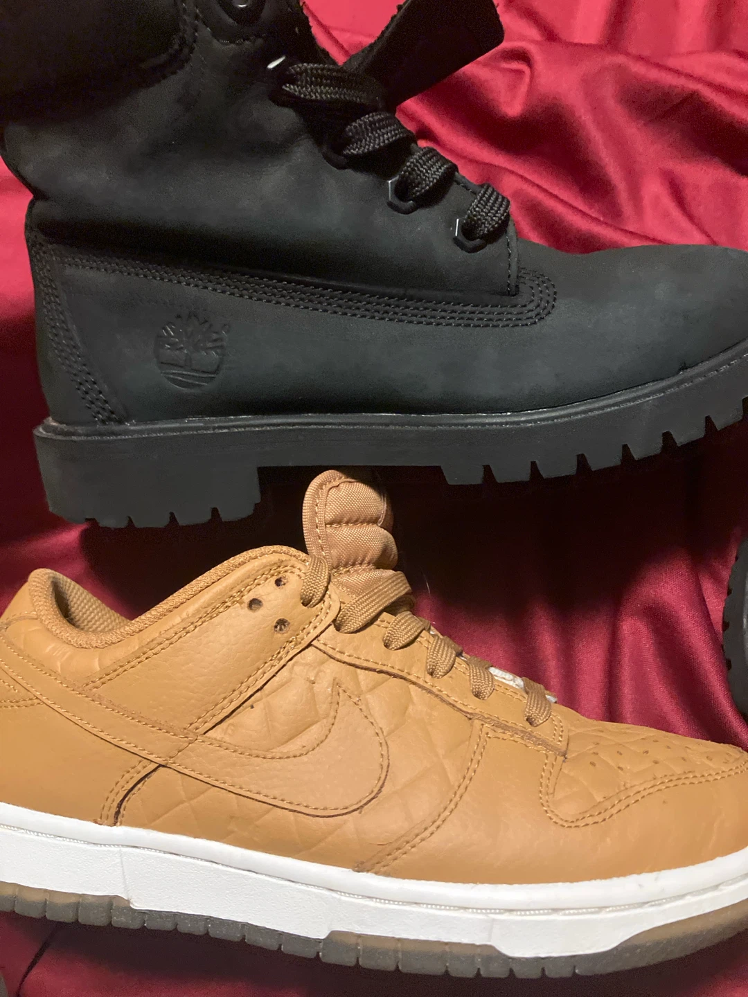 Nike Dunk High Premium Wheat Quilted Sneakers - photo 4