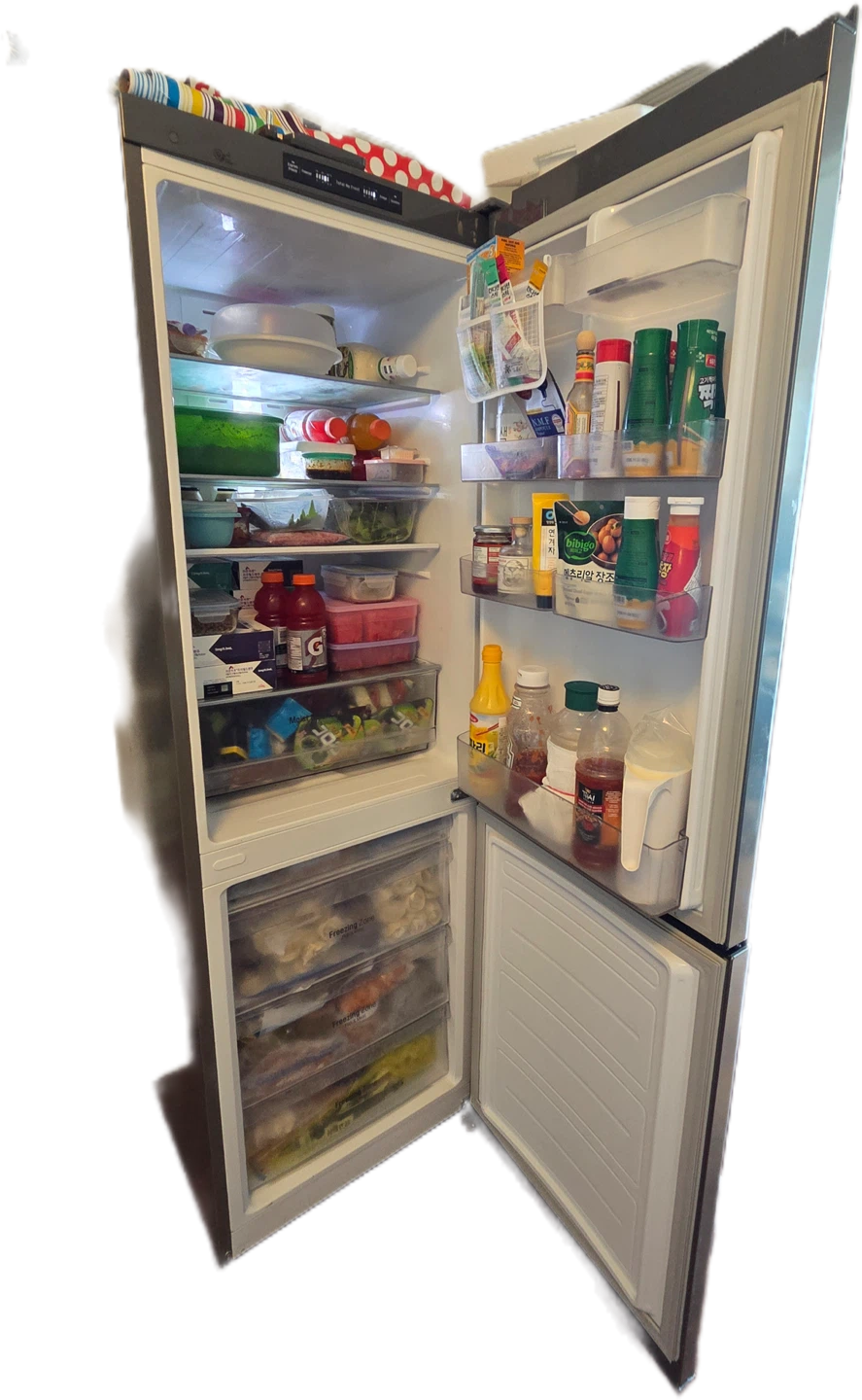 LG Stainless Steel Refrigerator + FREE LG microwave! - photo 2