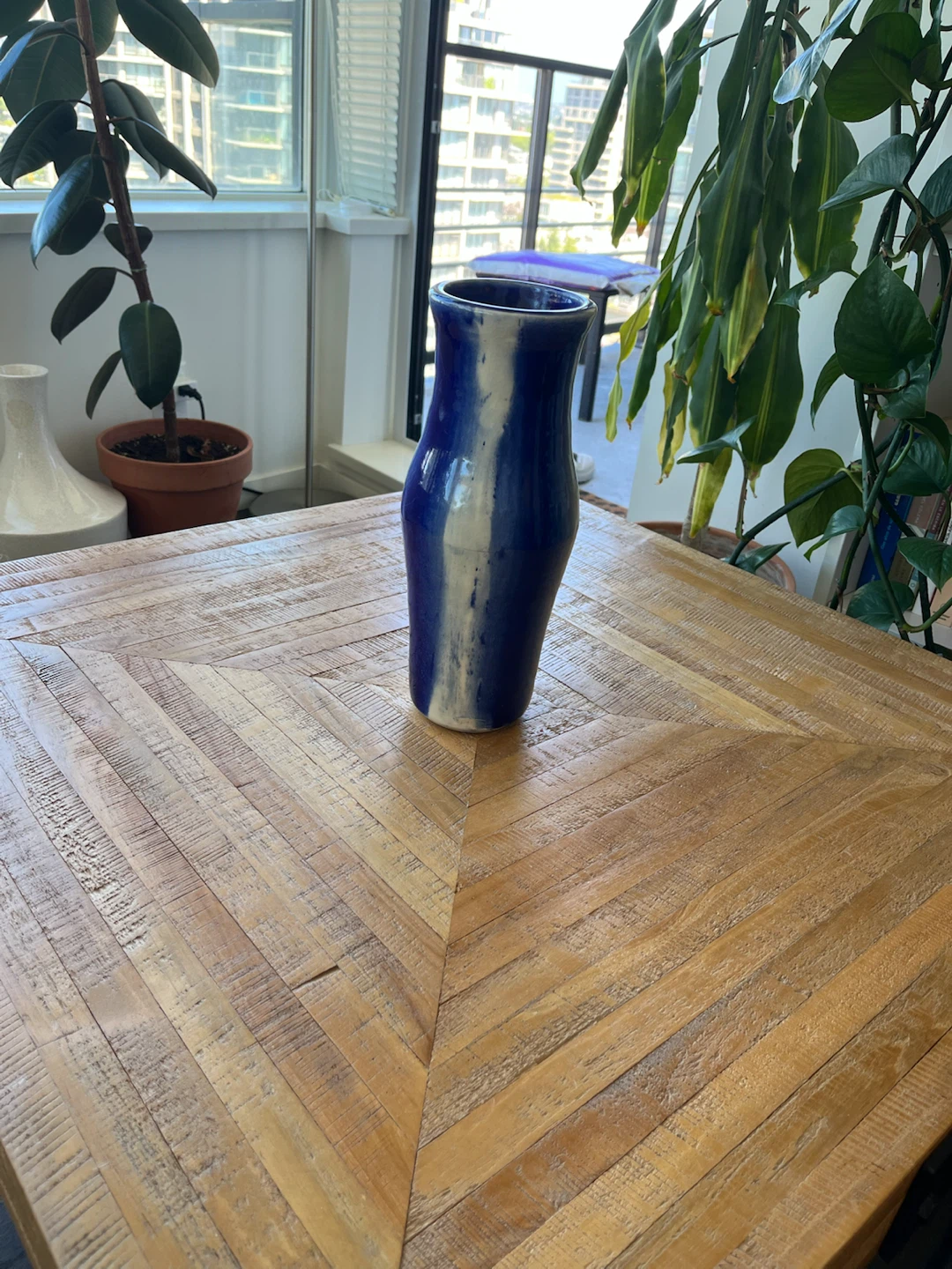 Wooden Coffee Table with Black Legs from Structube