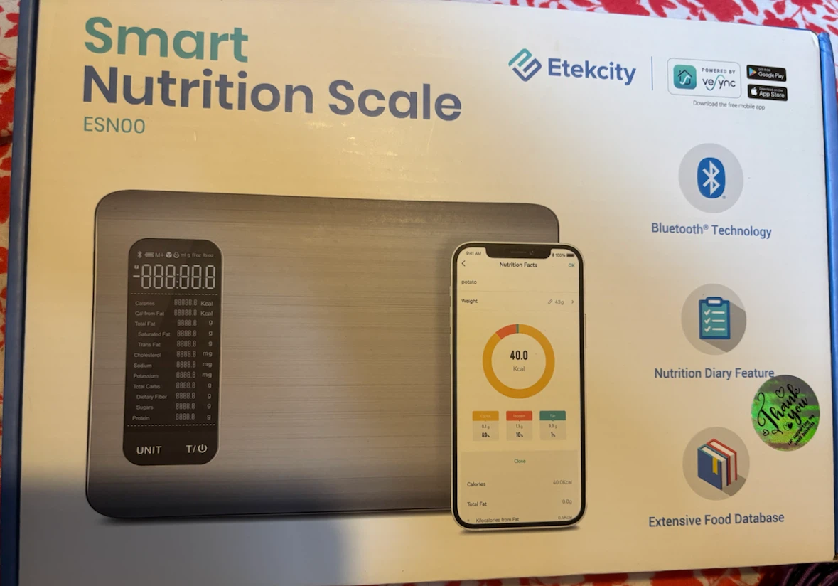 NEW-Etekcity Smart Nutrition Scale ESN00