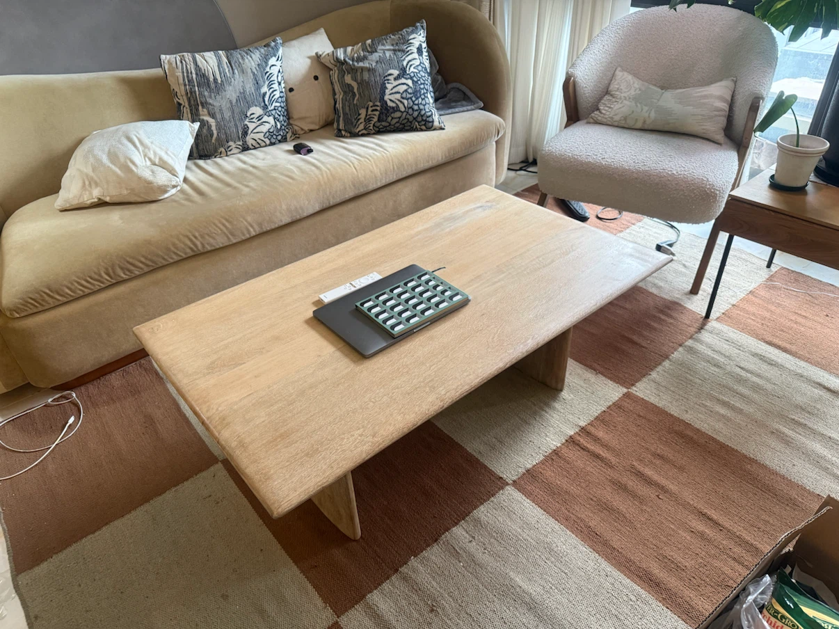 West Elm Anton coffee table 44”W