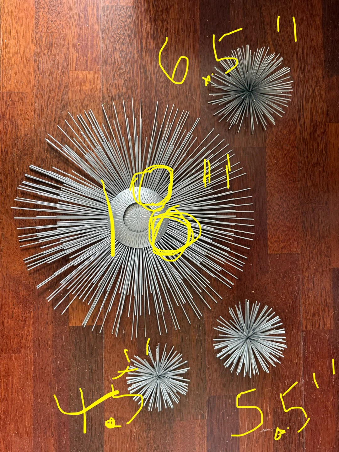 Set of 4 Starburst Wall Art Decor - photo 3