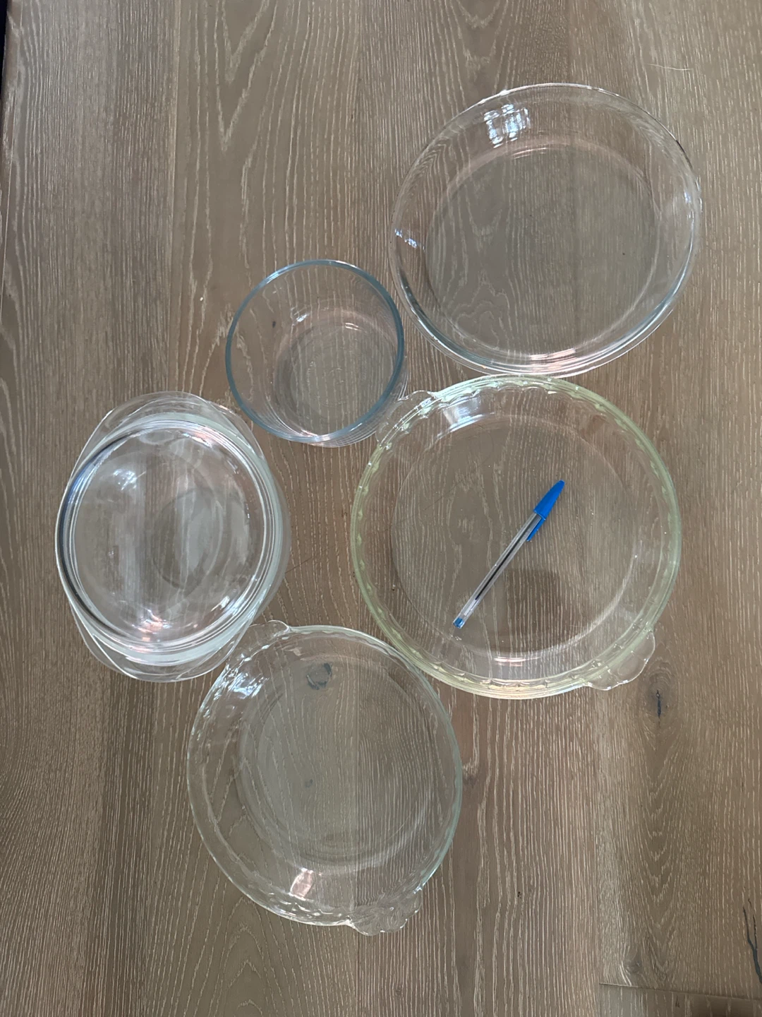 Glass Pie Plates and Bowls Set