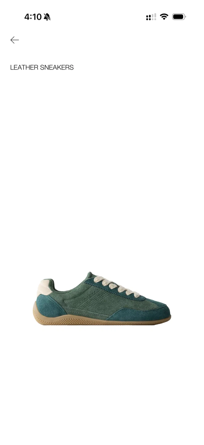 Brand new ! Zara Green Leather Sneakers