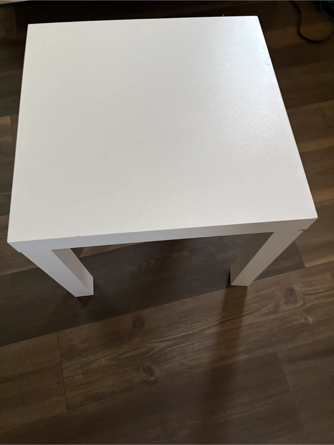 White Square Side Table
