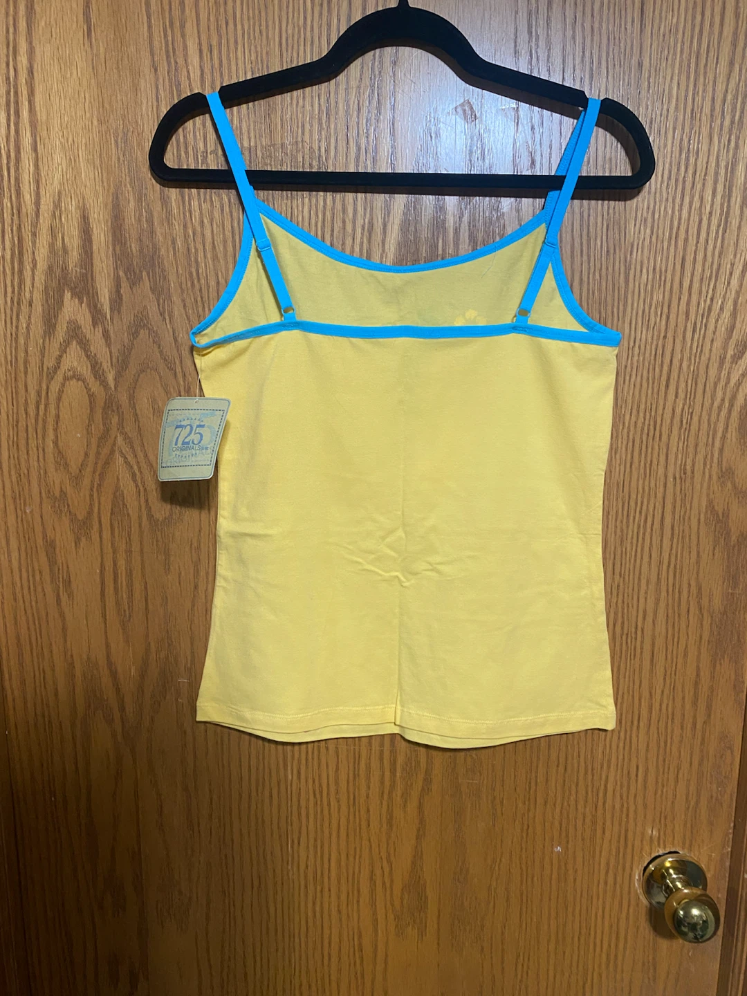 Yellow Tank Top with Blue Trim and Island Graphic - photo 4