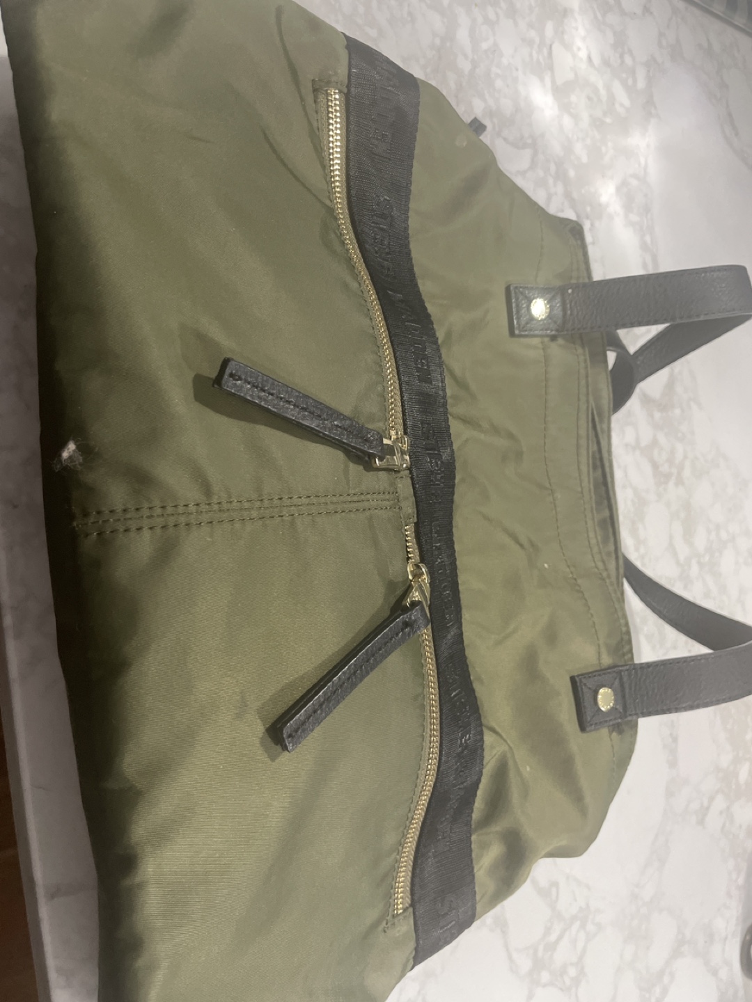 Steve Madden Green Nylon Tote Bag