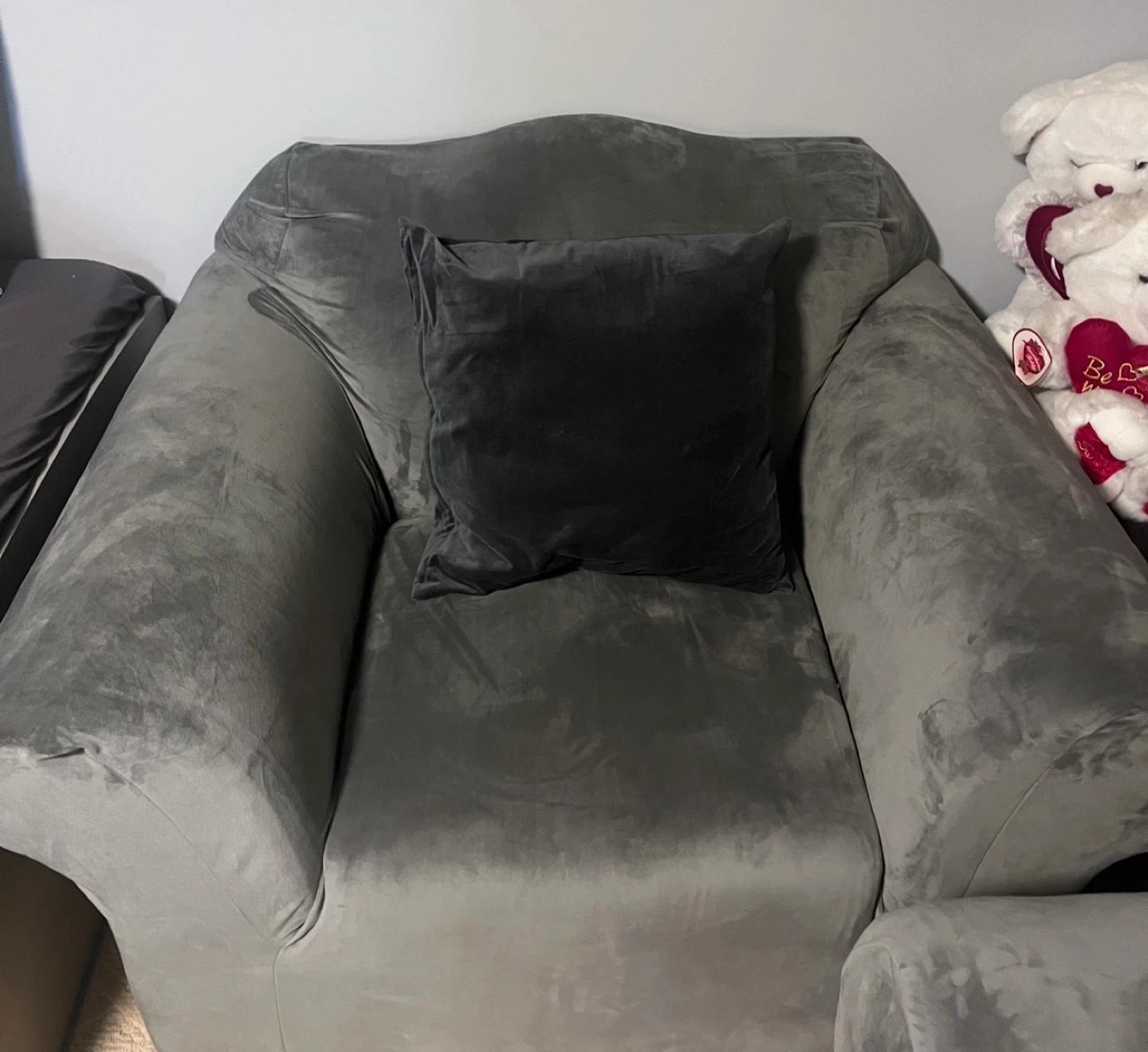Three Sofa with Slipcovers - Grey and Plaid - photo 4