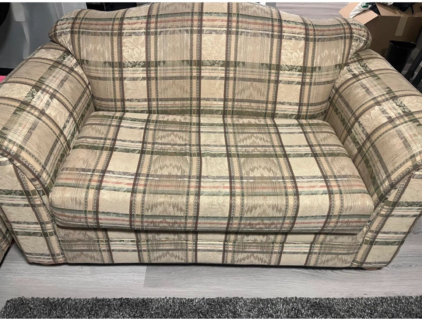 Three Sofa with Slipcovers - Grey and Plaid - photo 5