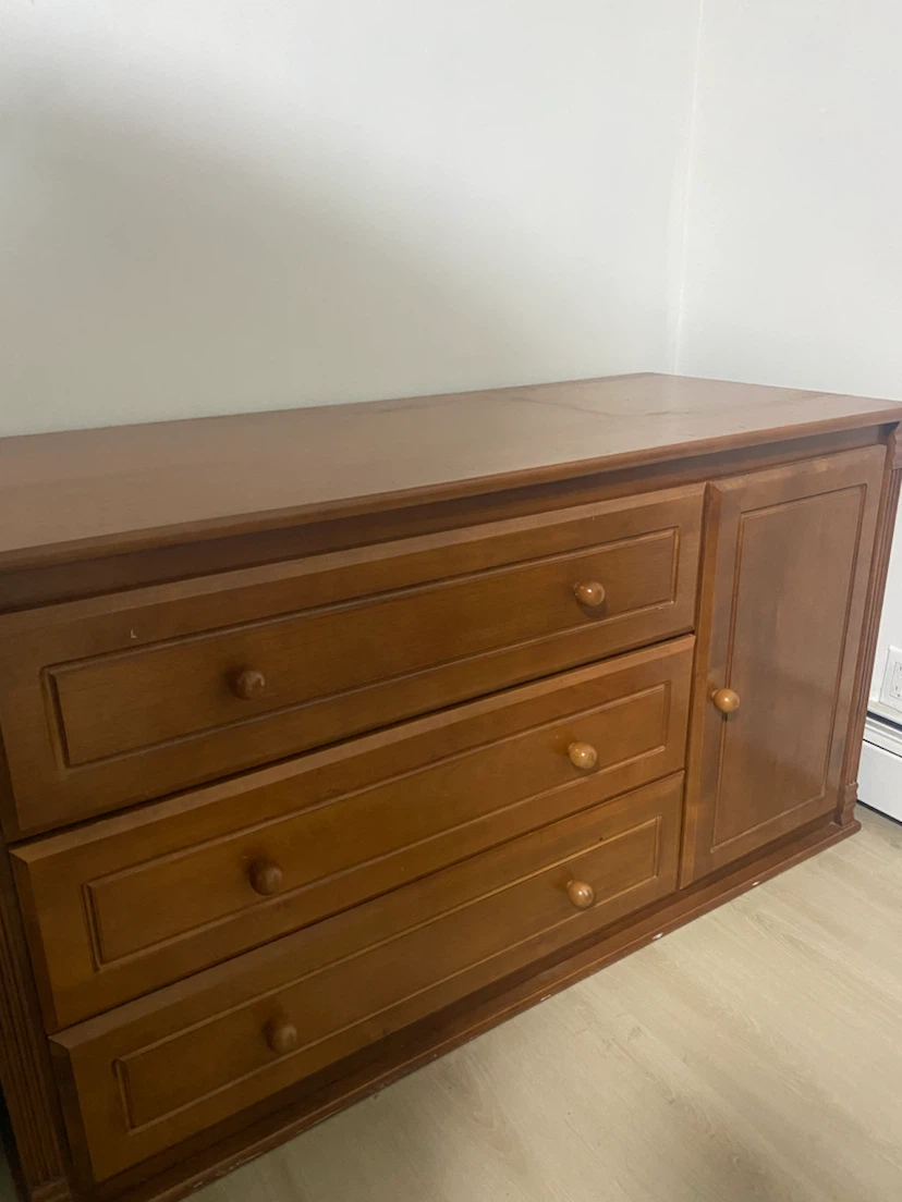 Wooden Dresser with Cabinet - photo 2