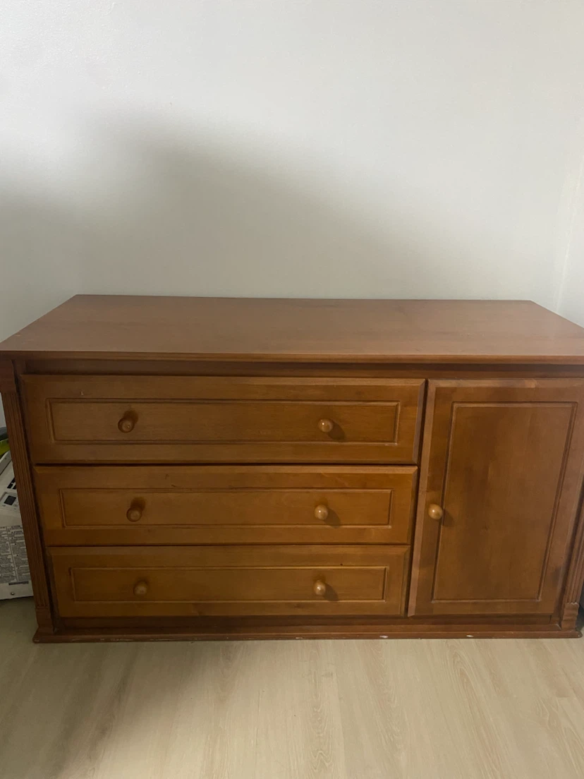 Wooden Dresser with Cabinet - photo 3