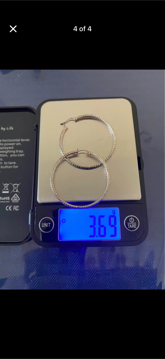 Textured Hoop Earrings 925 Silver