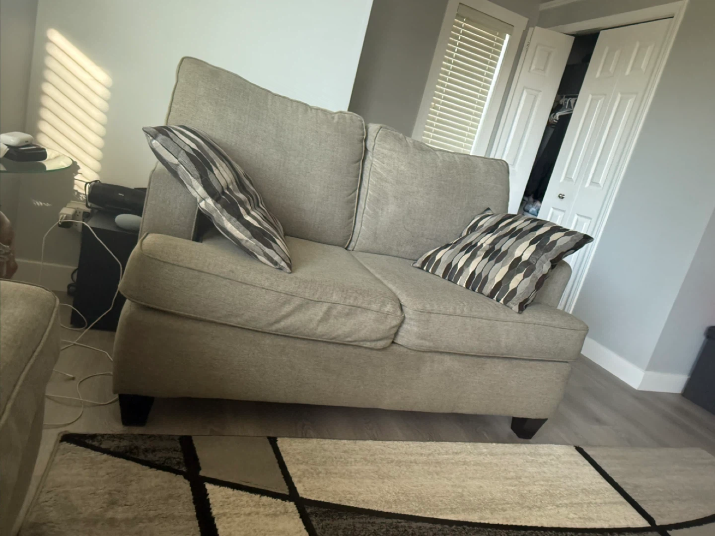 Grey Sofa with Decorative Pillows - photo 2
