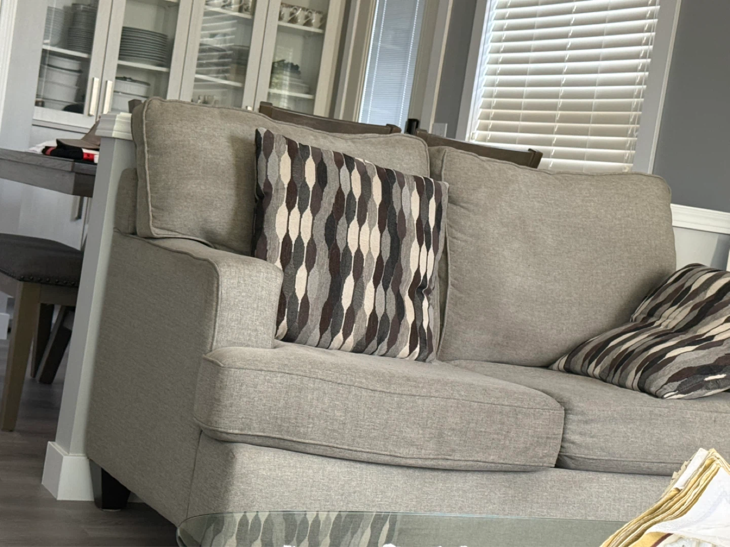 Grey Sofa with Decorative Pillows - photo 4