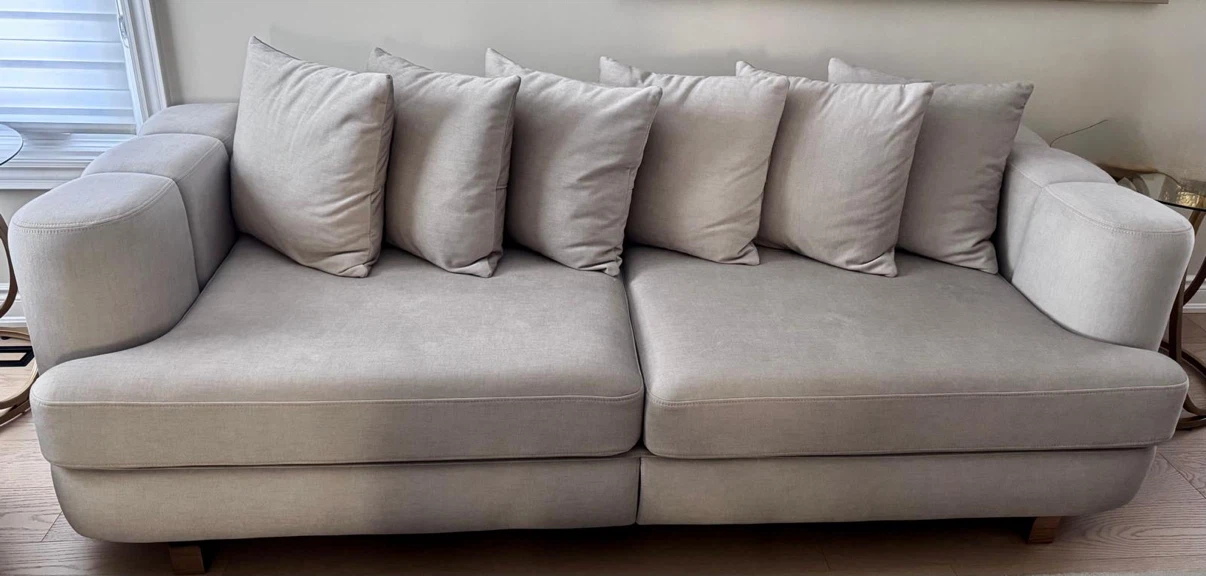 Sofa set with cushions