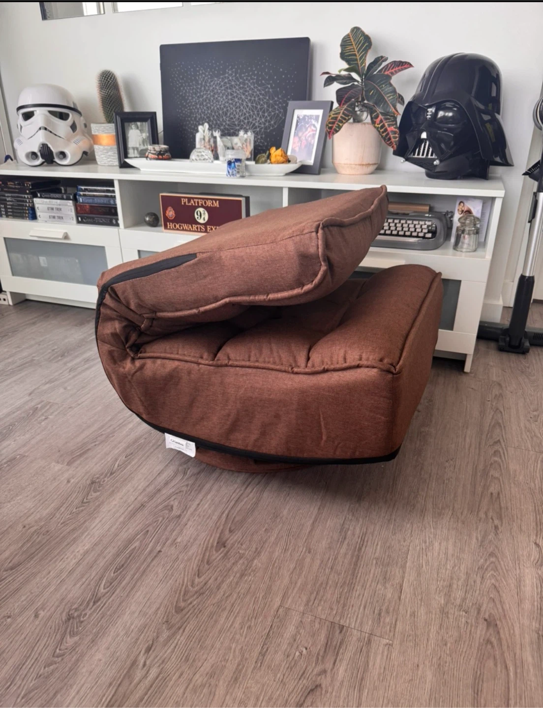 Brown Swivel Floor Chair