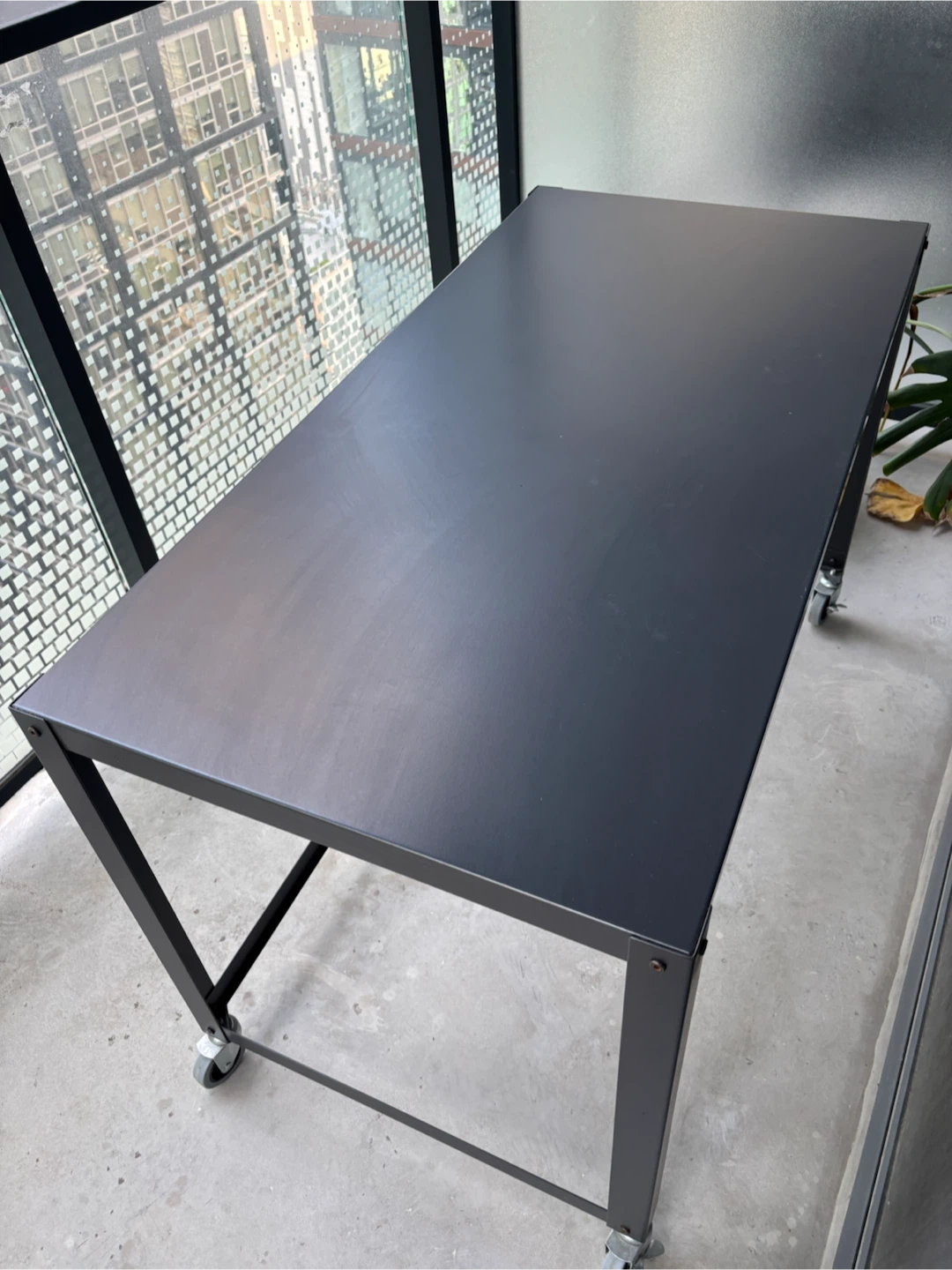 Black Rolling Utility Table