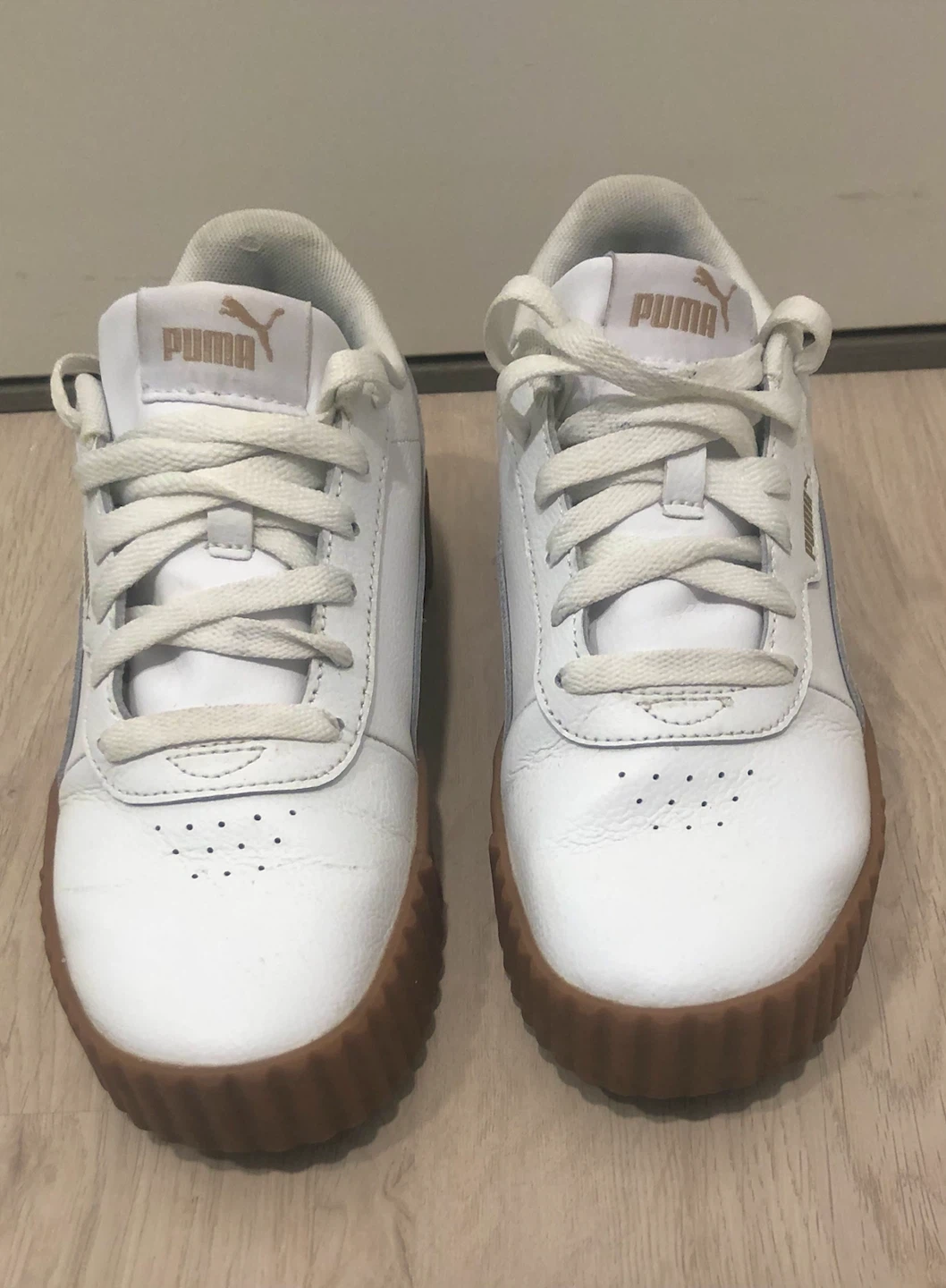White Leather Puma Sneakers