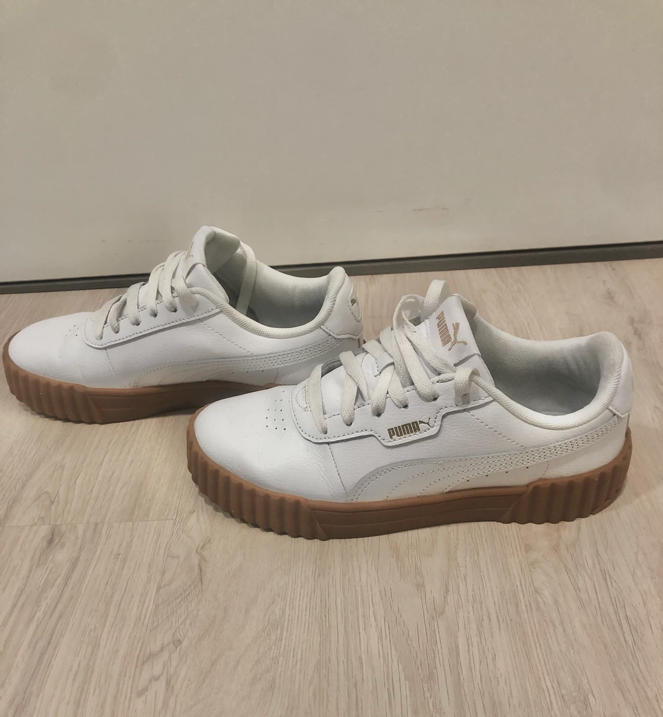 White Leather Puma Sneakers - photo 2