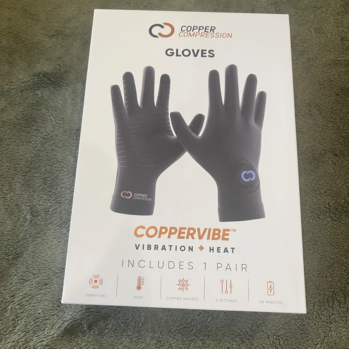 Copper Compression CopperVibe Heated & Vibrating Gloves