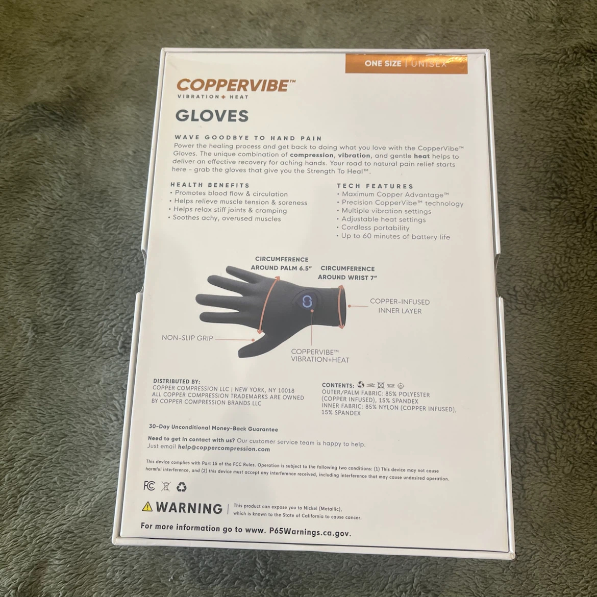 Copper Compression CopperVibe Heated & Vibrating Gloves - photo 2