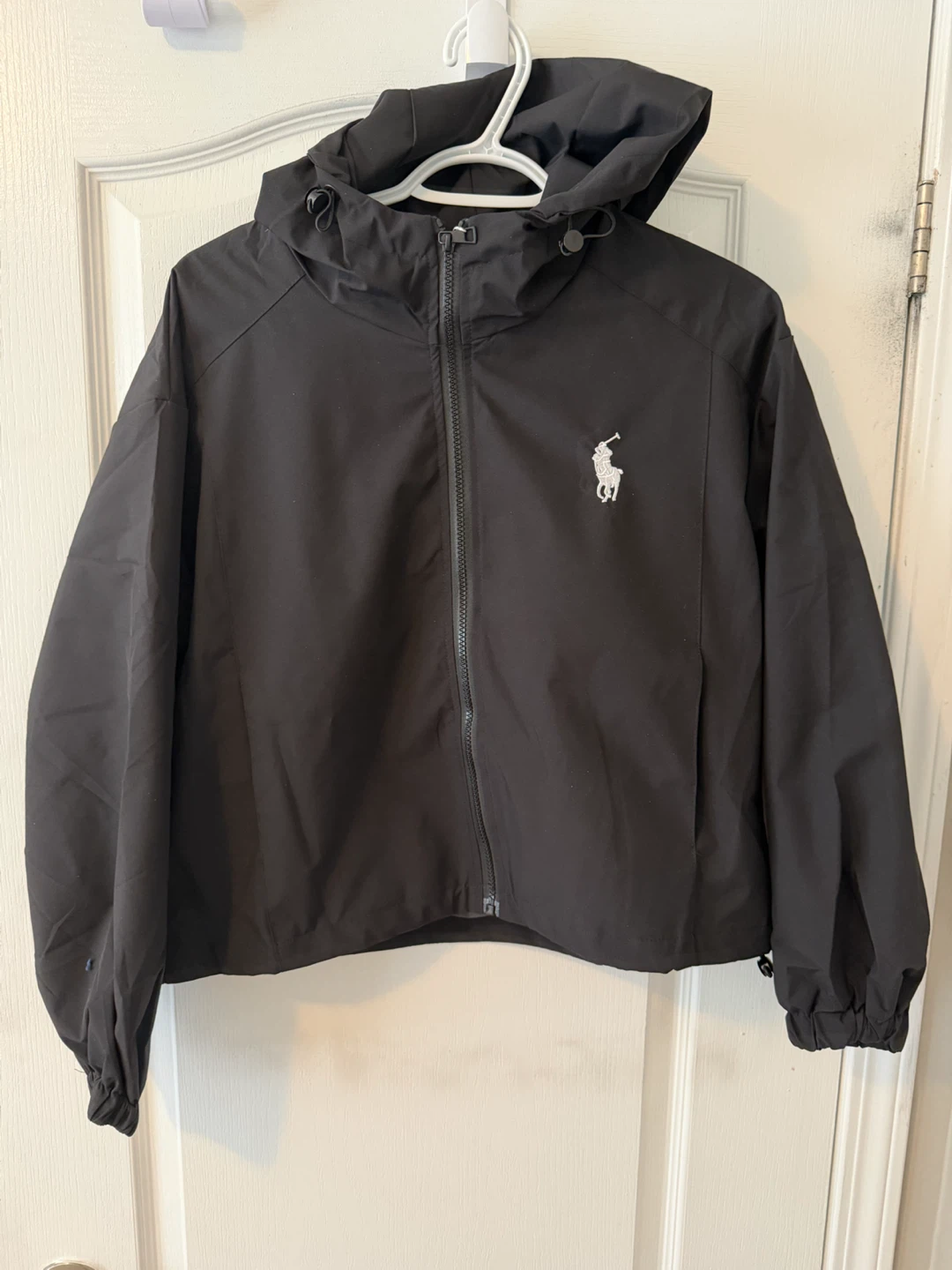 Wind Breaker Black Hooded Jacket