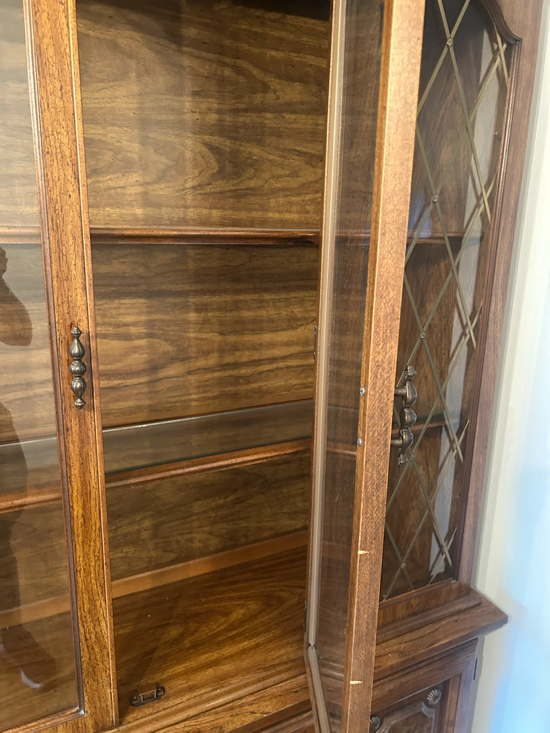 Wooden China Cabinet with Glass Doors - photo 2