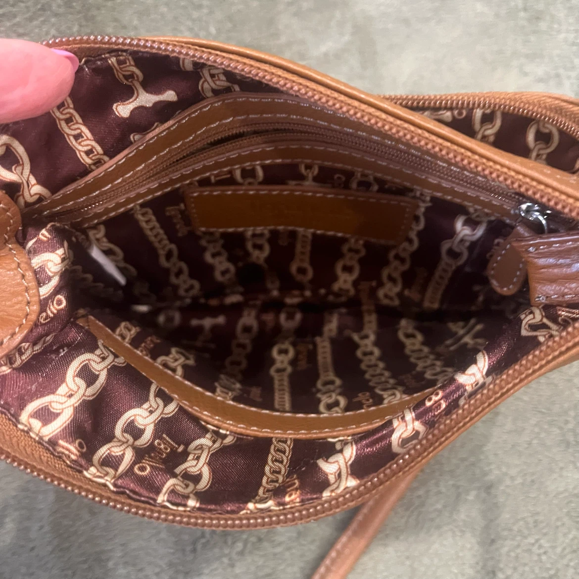 Brown Leather Crossbody Bag - photo 5