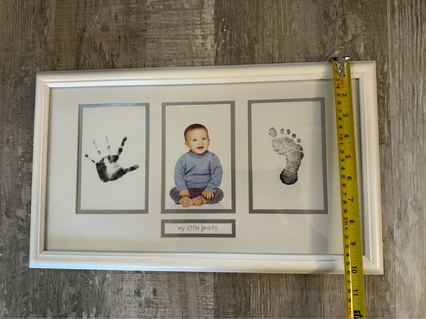Baby Footprint and Handprint Photo Frame