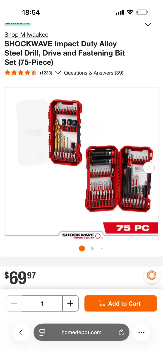 Milwaukee SHOCKWAVE Impact Duty Alloy Steel Drill Set (75-Piece) - photo 2
