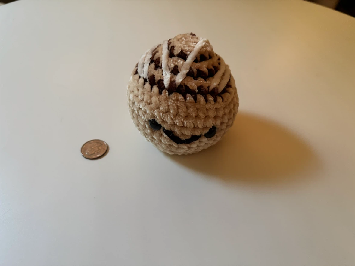 Handmade Crocheted Cinnamon Roll Plush Toy