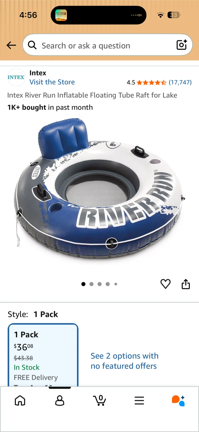Intex River Run Inflatable Floating Tube x 2 - photo 3