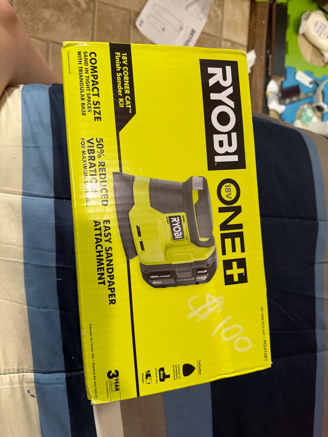 Ryobi ONE+ 18V Cordless Corner Cat Finish Sander Kit