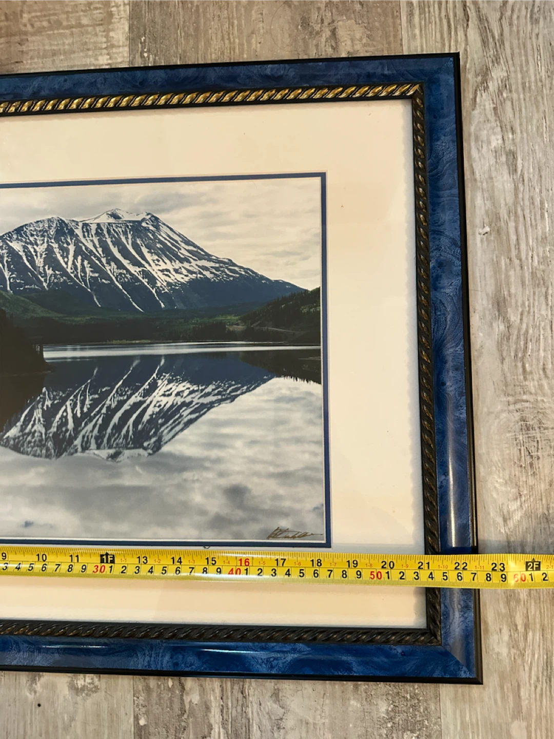 Framed Mountain Landscape Photo - photo 2