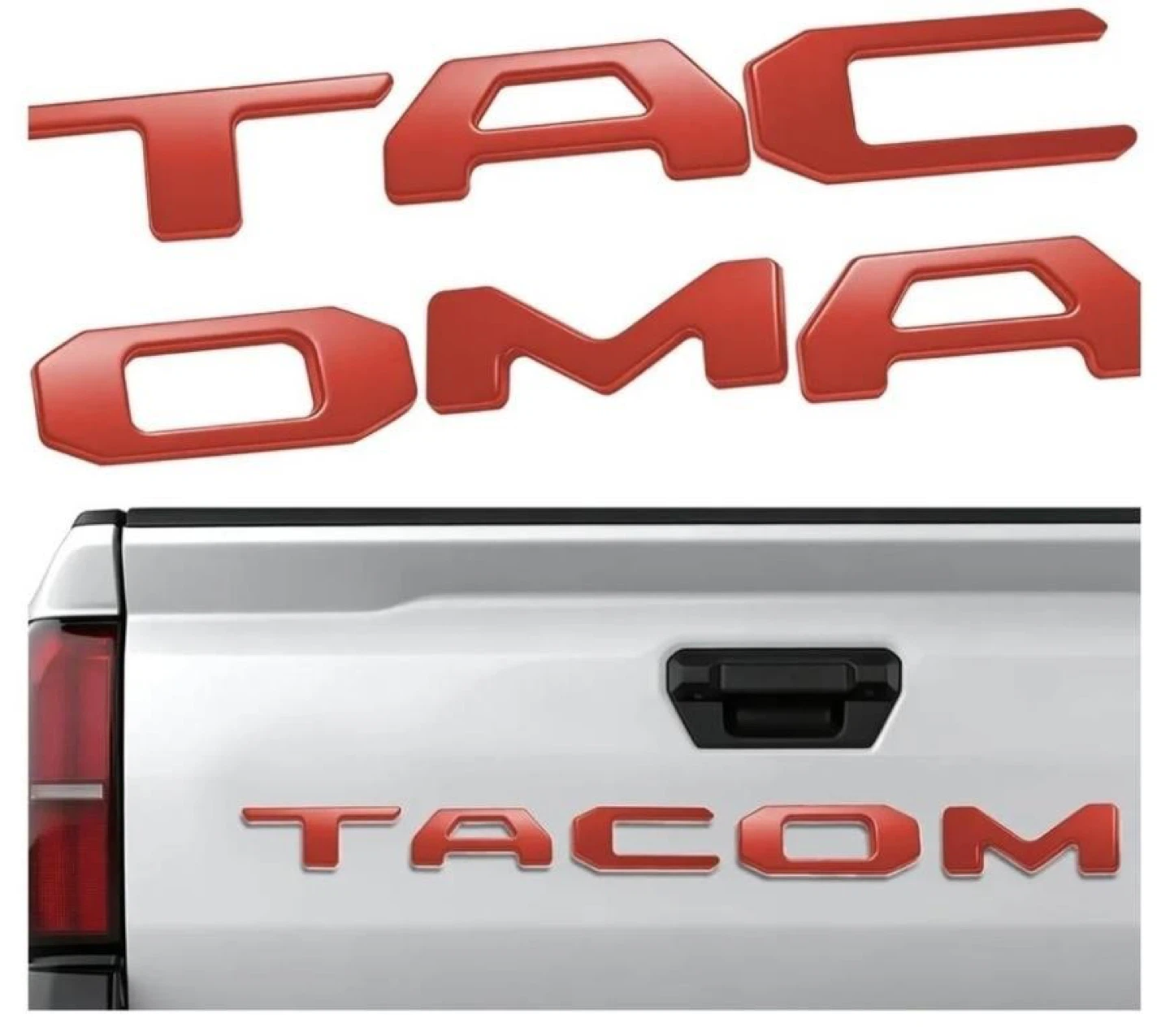 ERIVIS Large Tacoma 3D Emblem - Red