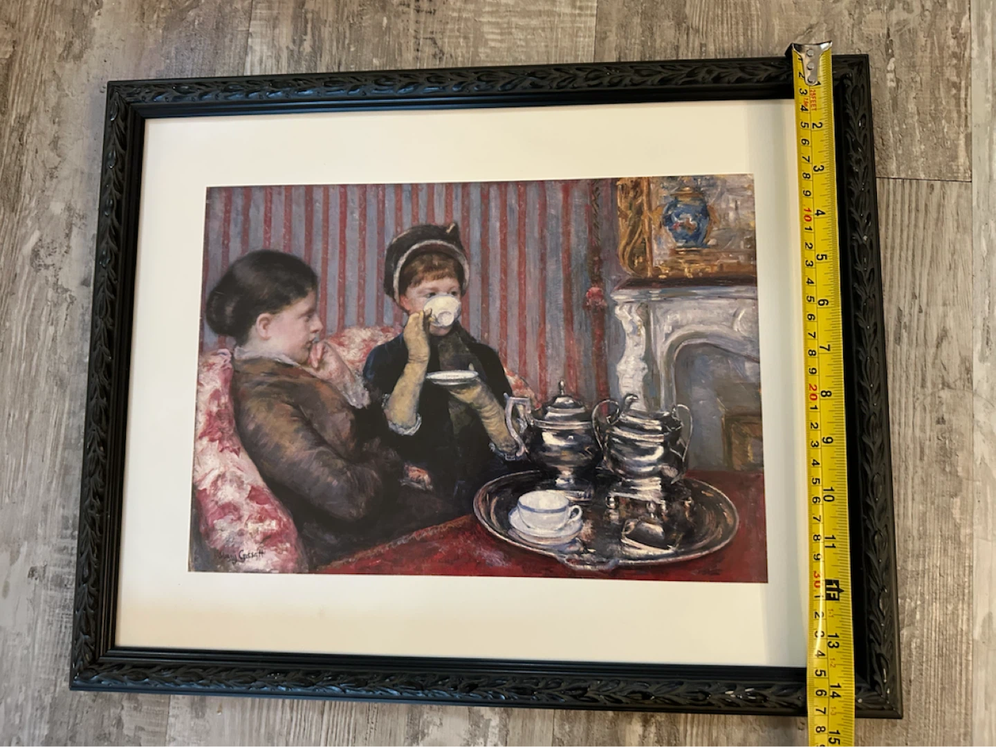 Framed Art Print - Two Women with Tea Service