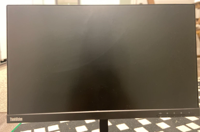 Two thinkvision monitors