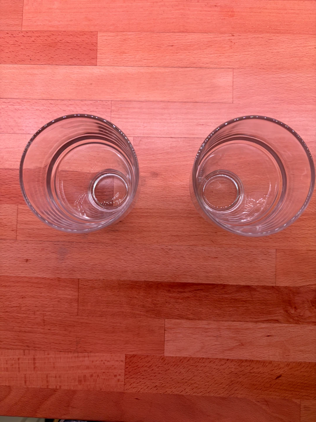 Set of 2 Clear Tumbler Glasses