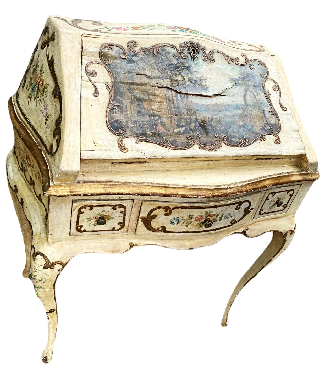 Vintage Painted Secretary Desk